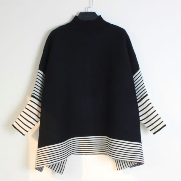 Sweaters - Boho Sweater Pullover Cape w/ Batwing Sleeves